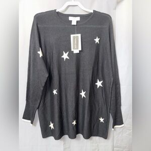 NWT Magaschoni Stars Sweater  Pullover Cashmere Blend Size S